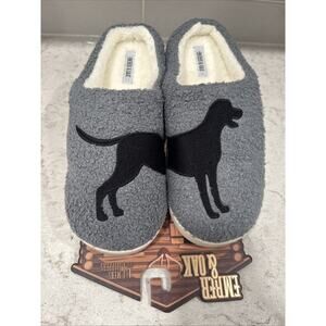 BLACK LAB RETRIEVER Size 11 / 12 Memory Foam Slippers House Shoes Labrador Dog